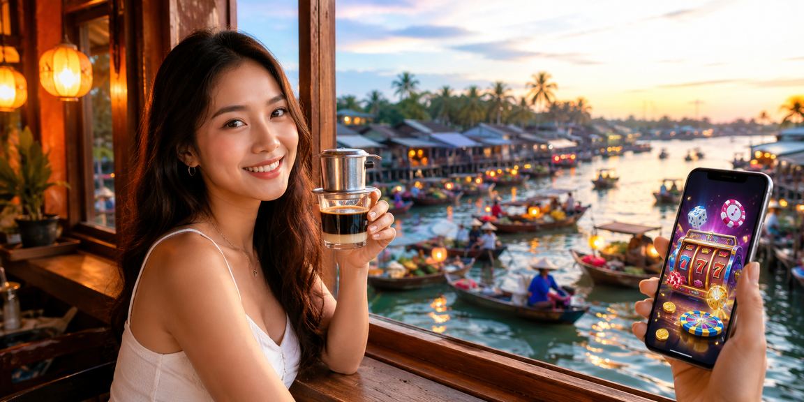 Không gian Phú Quốc minh họa người dùng đọc hỗ trợ mobile casino bằng tiếng Việt